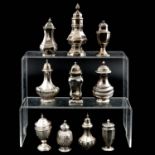 A Collection of 14 Silver Miniatures