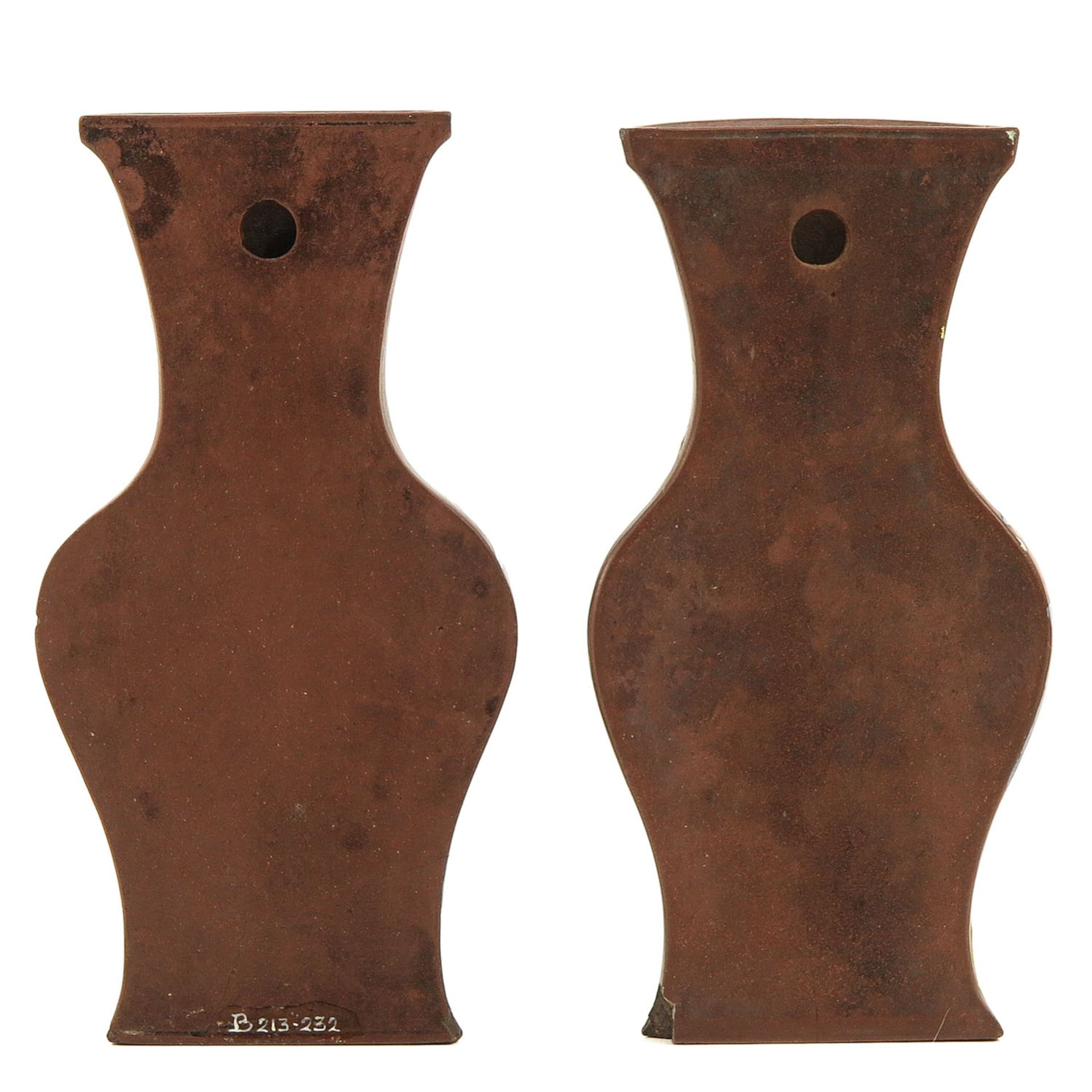 A Pair of Yixing Wall Vases - Image 3 of 9