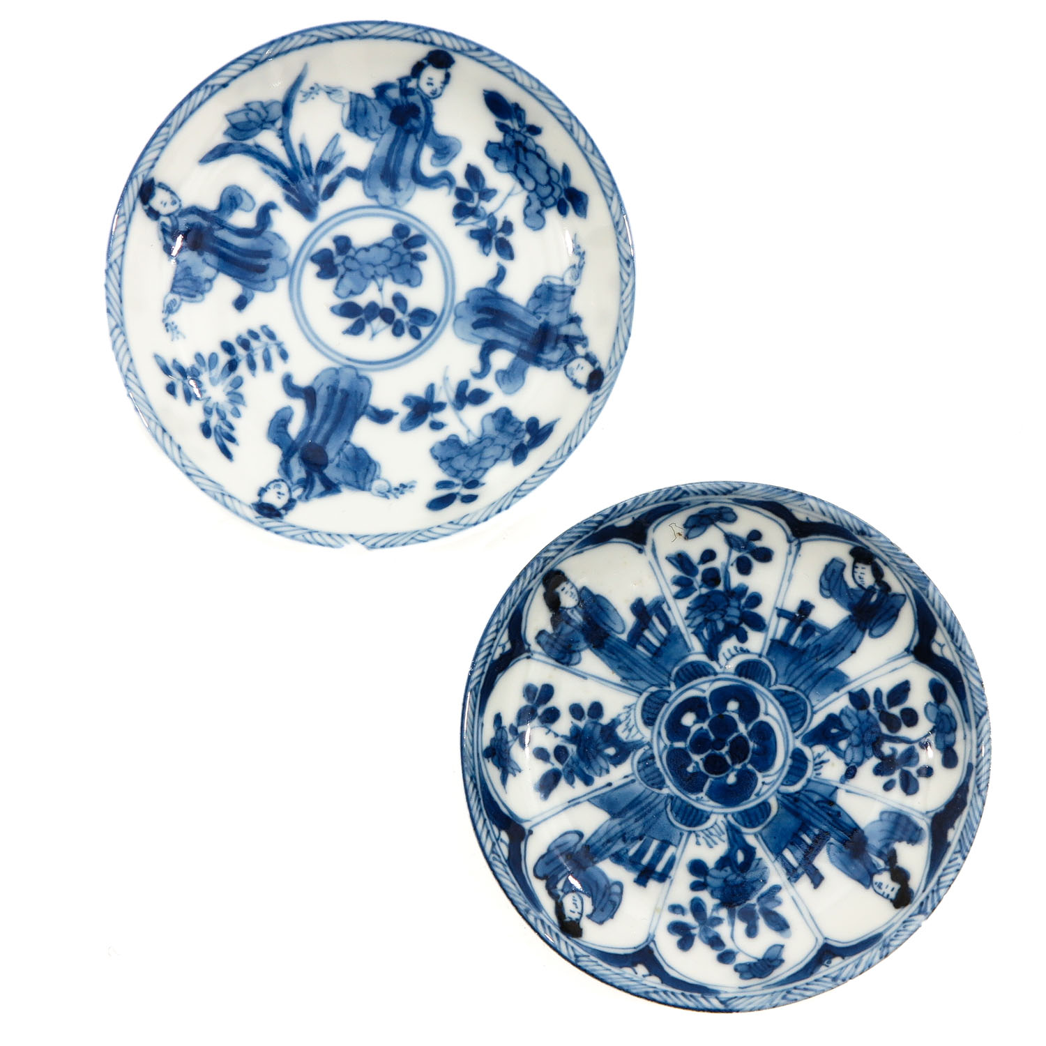 A Collection of 4 Small Blue and White Plates - Image 3 of 10