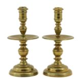 A Pair of Bronze Renaissance Period Candlesticks