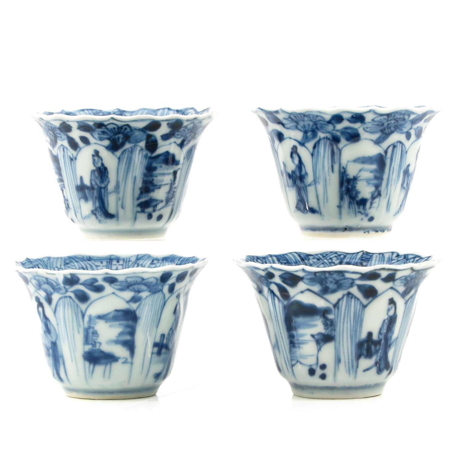 A Lot of 4 Blue and White Cups - Image 7 of 18