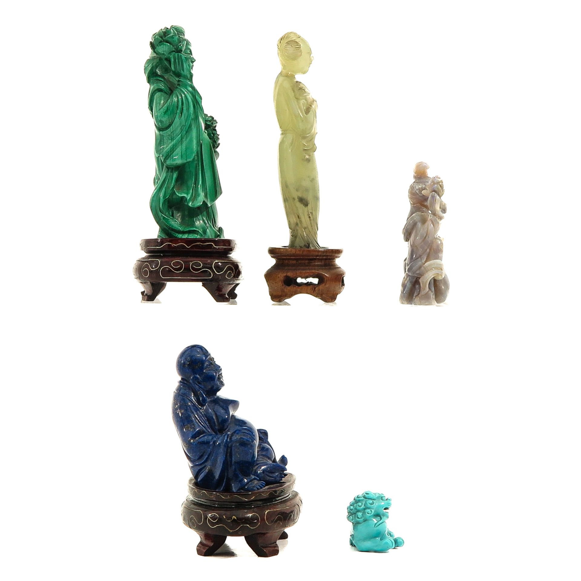 A Collection of 5 Carved Sculptures - Bild 8 aus 20