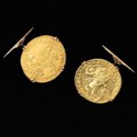 A Pair of Gold Cuff Links