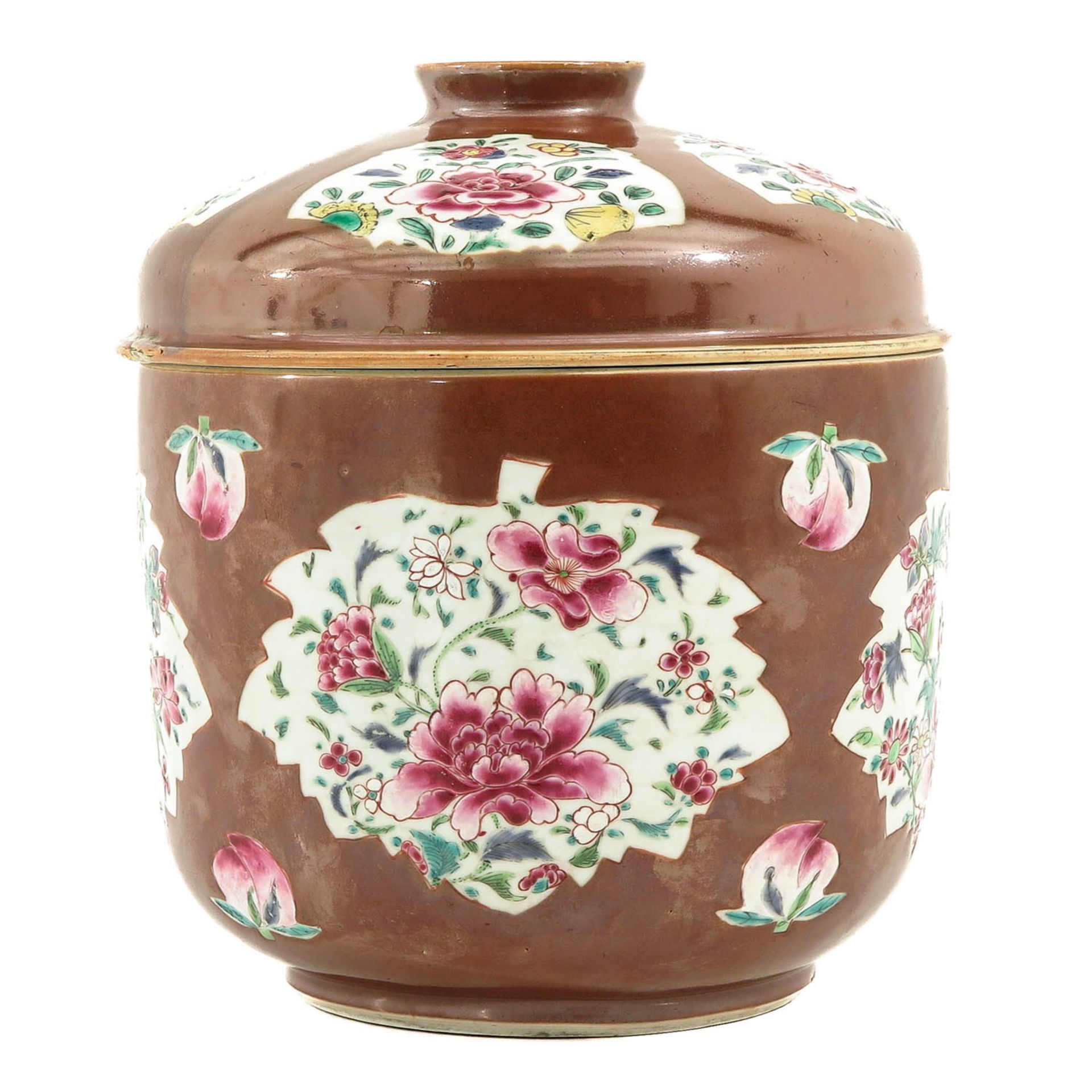 A Batavianware Jar with Cover - Image 2 of 9