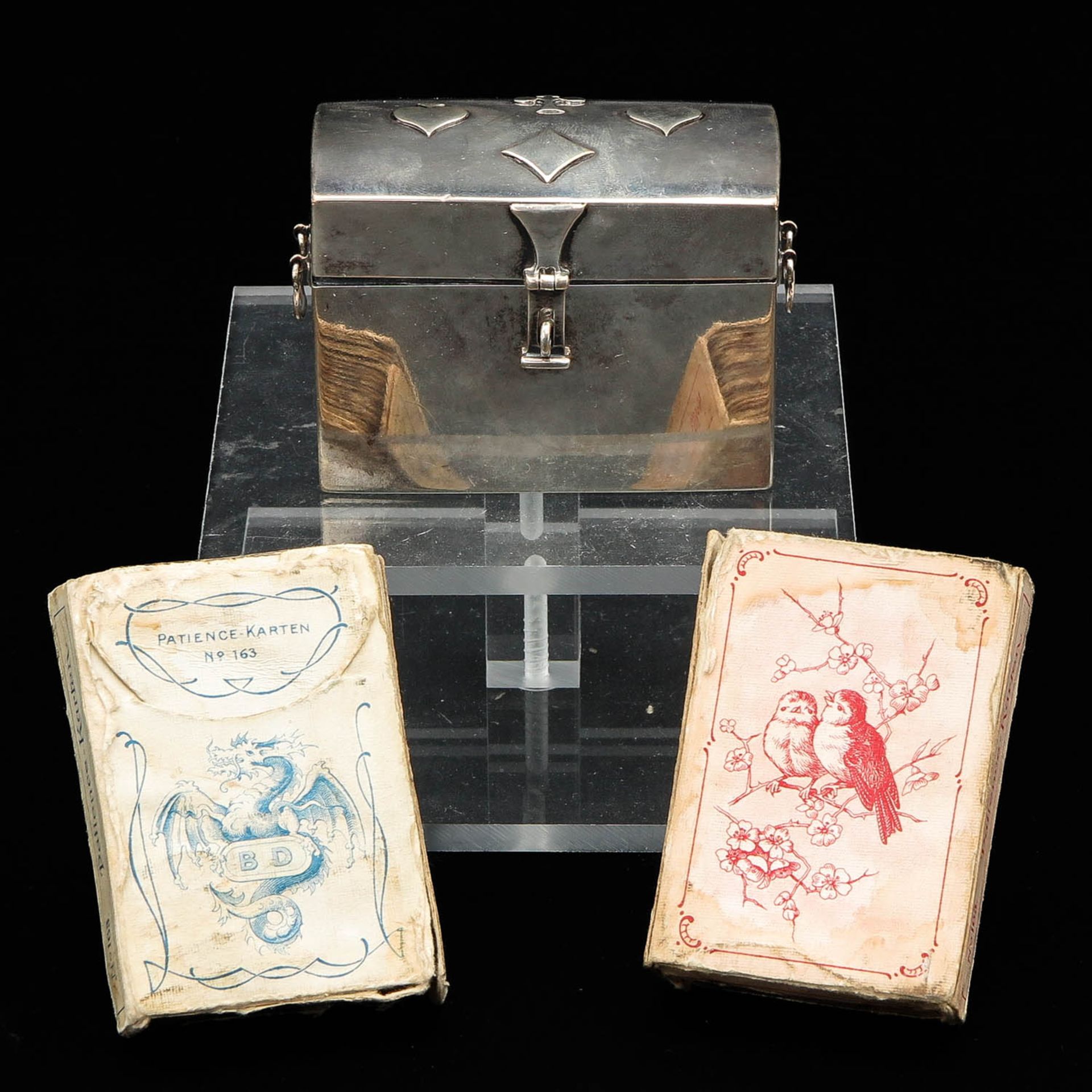 A Dutch Silver Playing Card Box