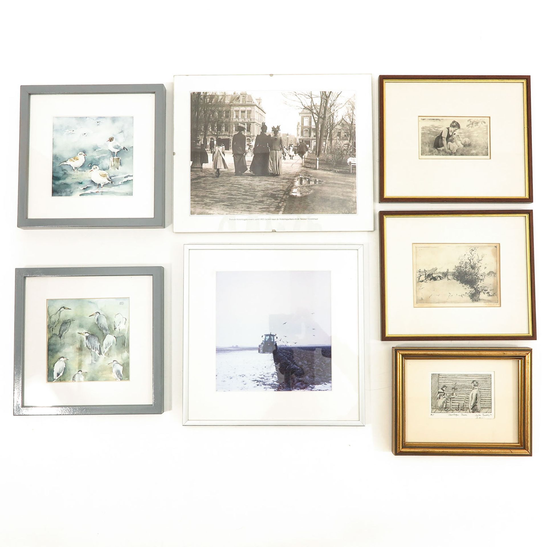 A Collection of 7 Framed Works