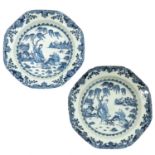 A Pair of Blue and White Plates