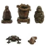 A Collection of 5 Small Bronze Sculptures