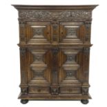 A 17th Century Oak Groningen 4 Door Cabinet