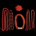 A Collection of Items Including Red Coral