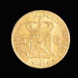 A Gold 5 Guilder Coin 1826