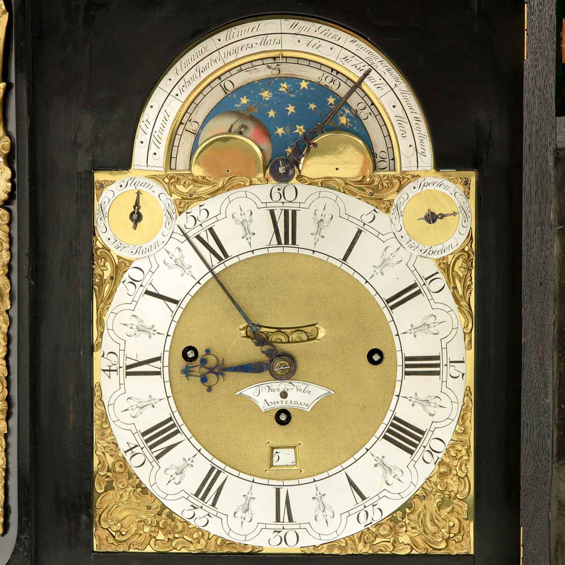 An 18th Century Table Clock signed van de Velde Amsterdam - Image 6 of 9