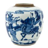 A Blue and White Ginger Jar