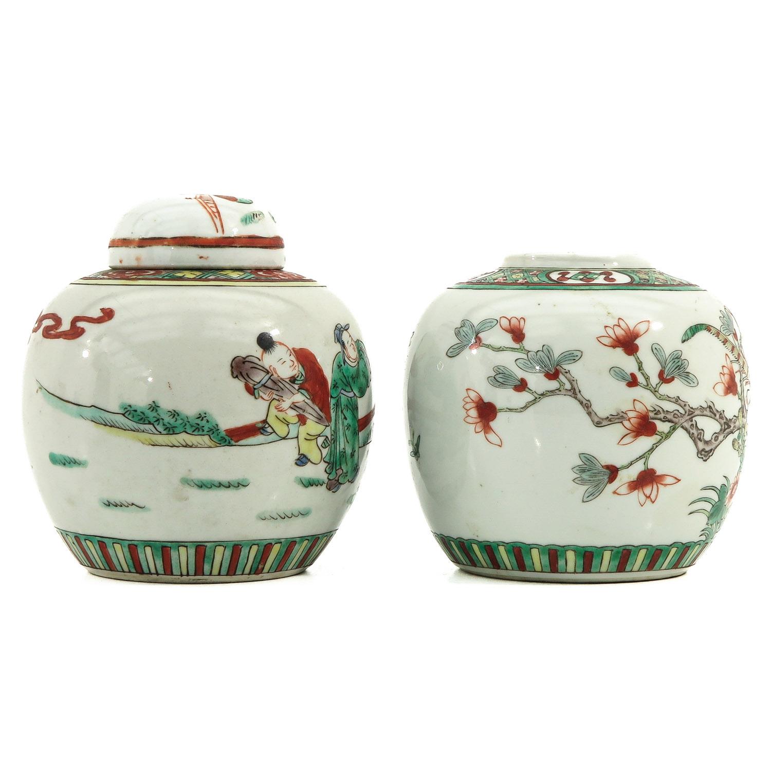 A Pair of Famille Verte Ginger Jars - Image 4 of 10