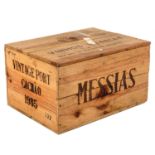 A Crate with 12 Bottles of Port Vinhos Messias