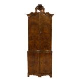 An 18th Century Walnut Veneer Corner Cabinet