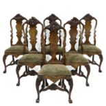 A Set of 6 Walnut Chairs