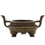 A Bronze Tripod Censer