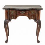 A Burl Walnut Chippendale Wall Table