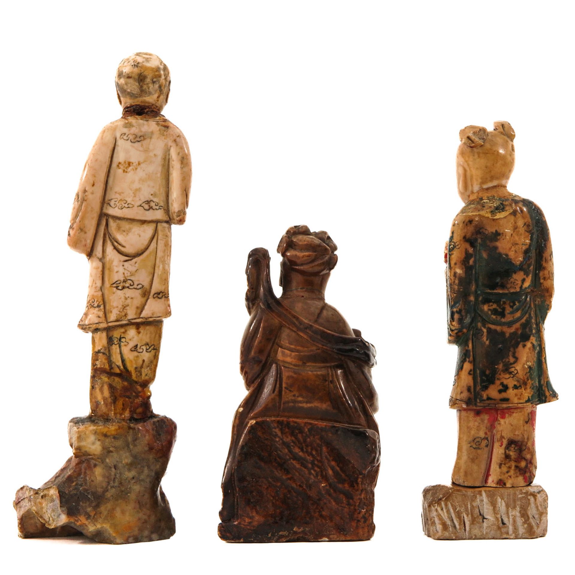 A Collection of 3 Carved Stone Sculptures - Bild 3 aus 10