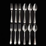 A 6 Piece Silver Cutlery Set