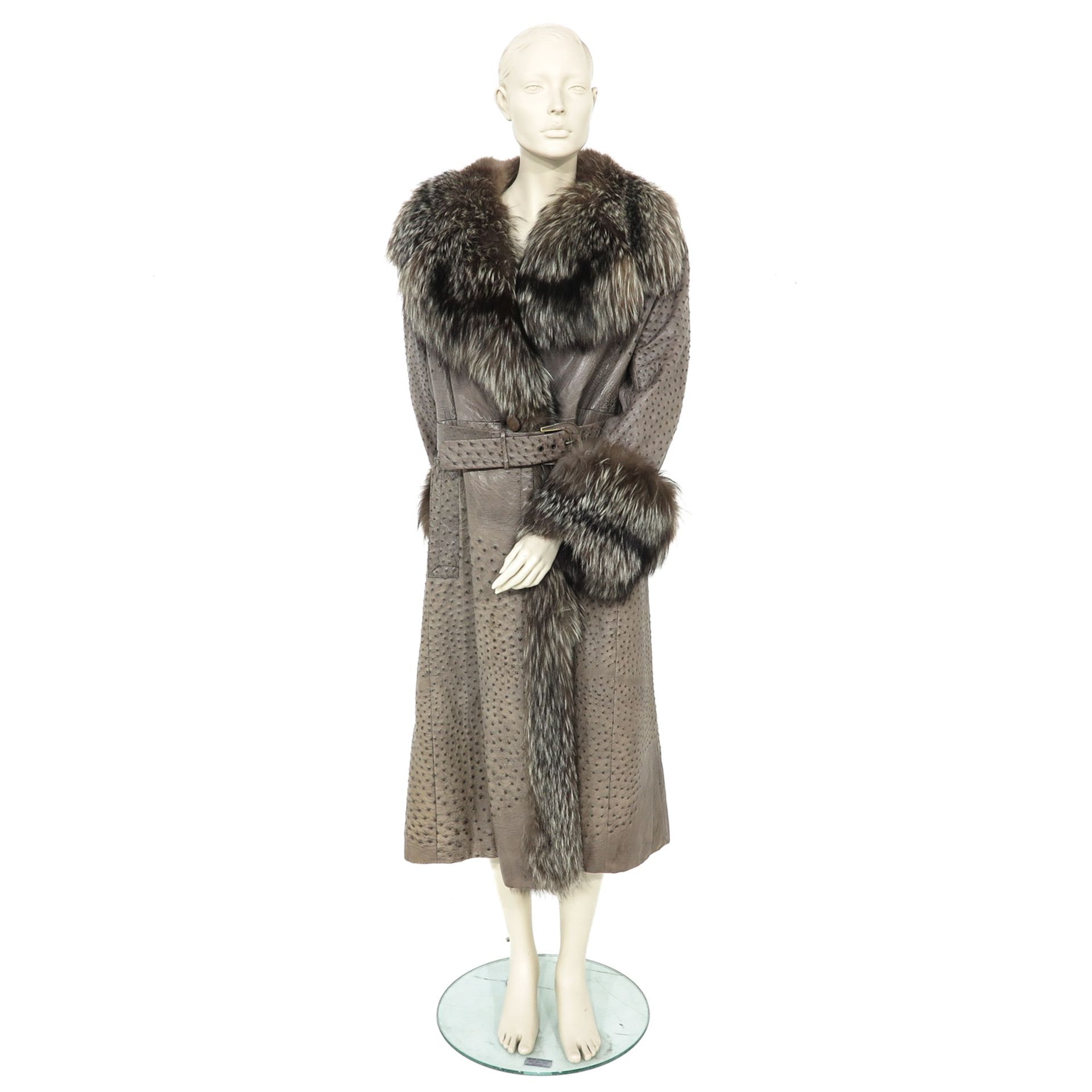 A Vintage Ostrich and Fur Coat by Dior