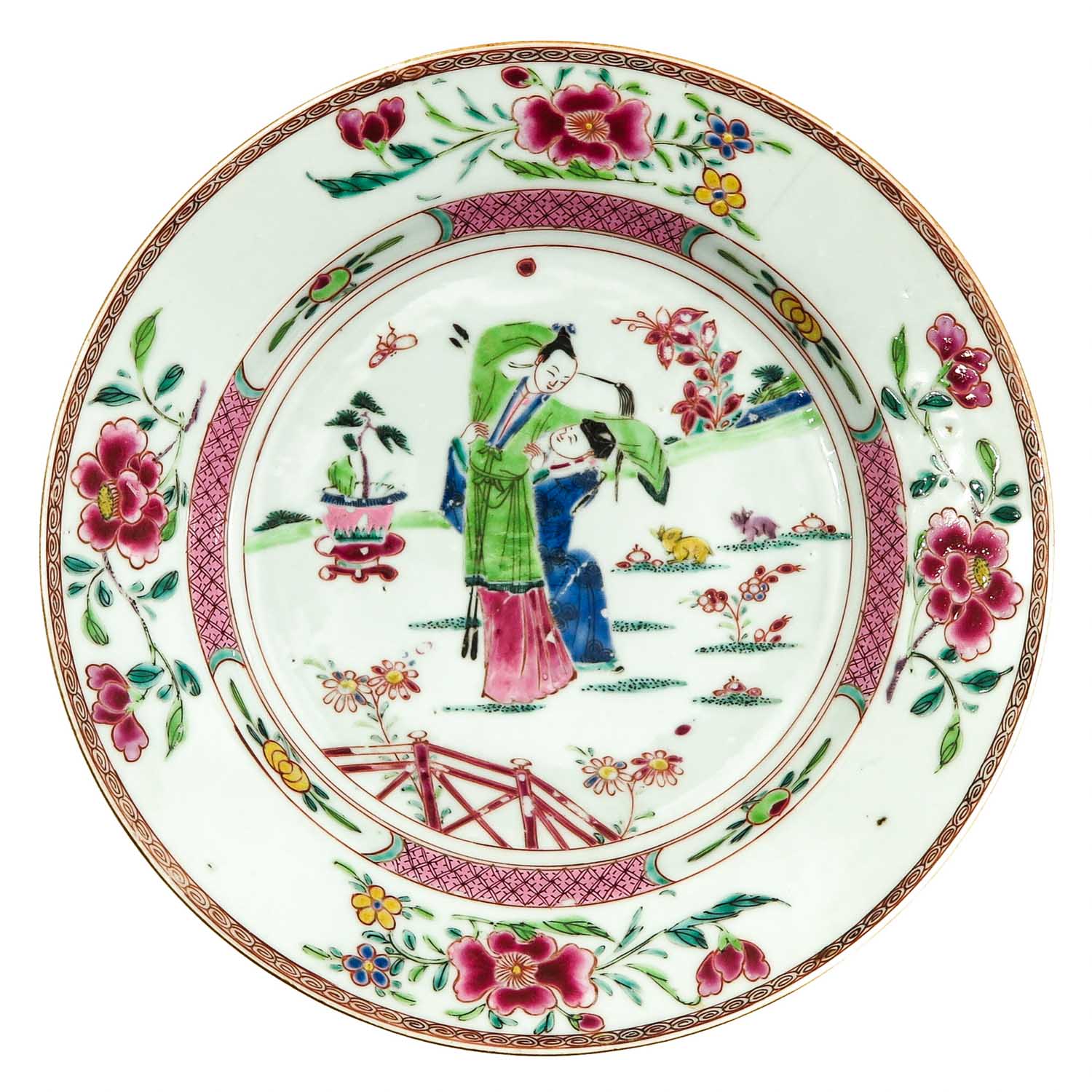 A Famille Rose Plate