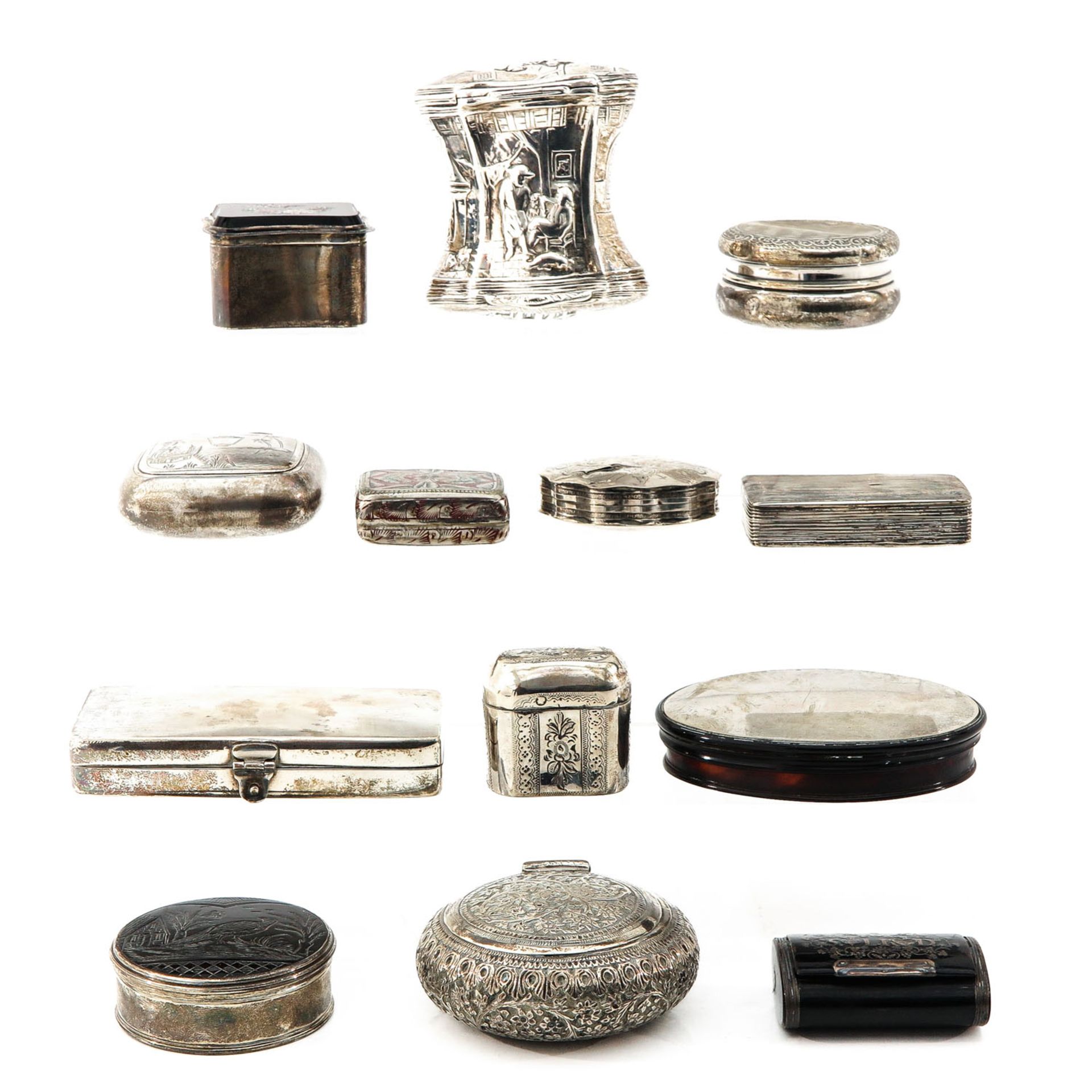 A Collection of 13 Snuff Boxes