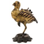 A Bronze Bird Sculpture