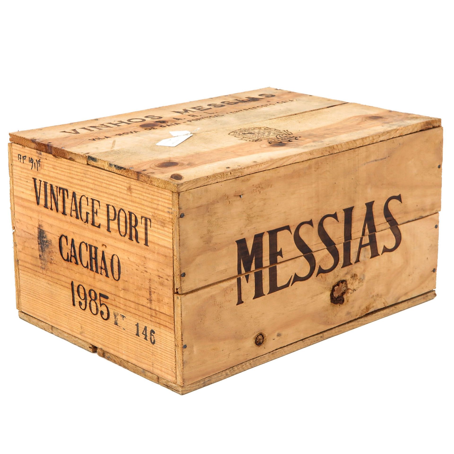 A Crate with 12 Bottles of Vinhos Messias Port