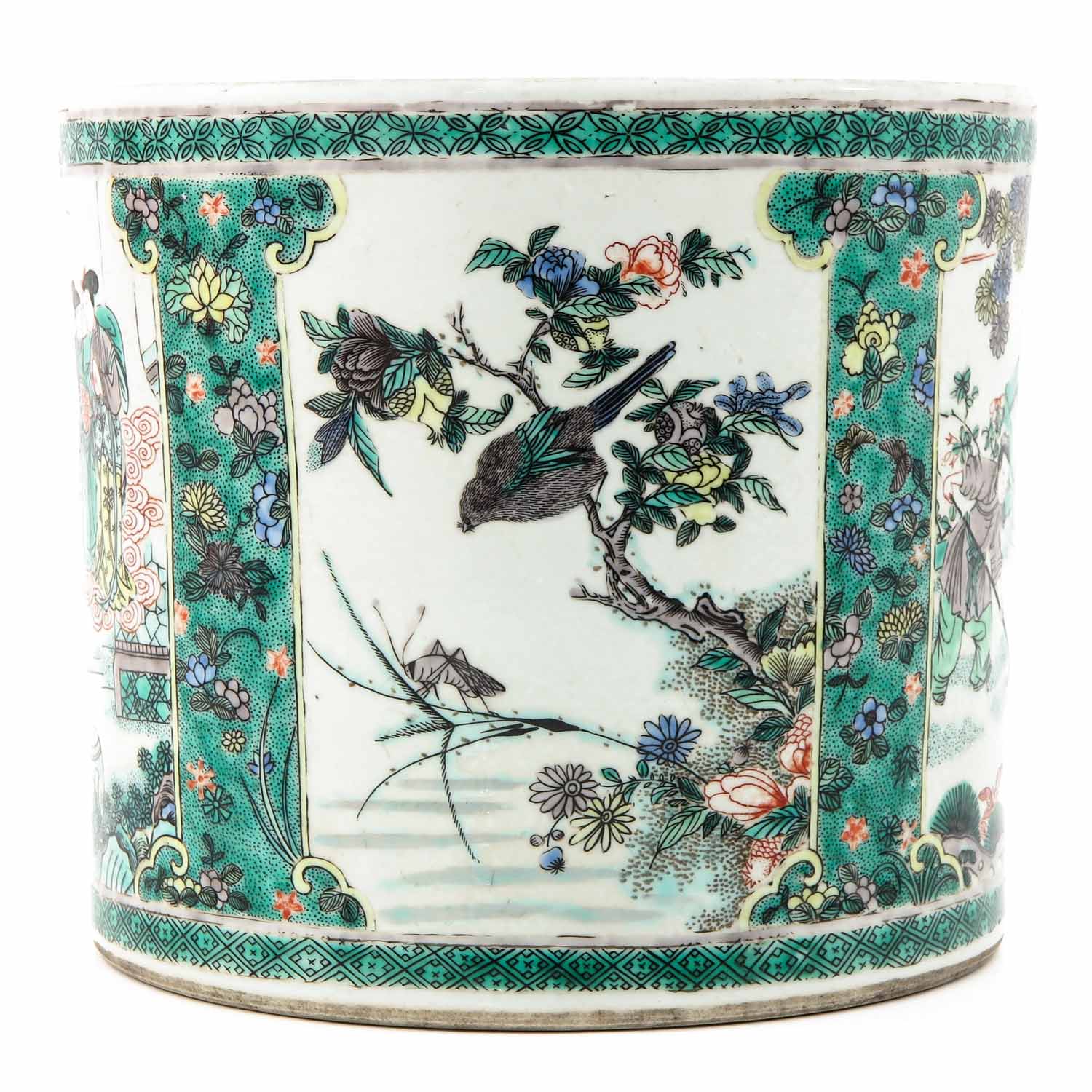 A Famille Verte Brush Pot - Image 5 of 11