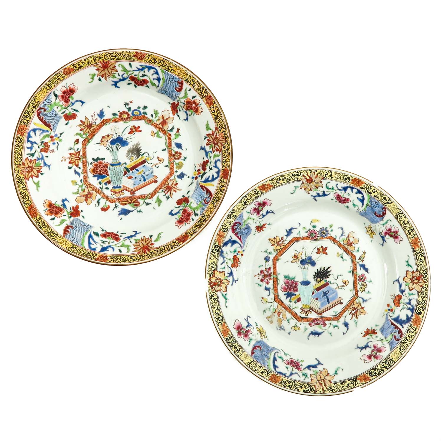 A Pair of Famille Rose Plates