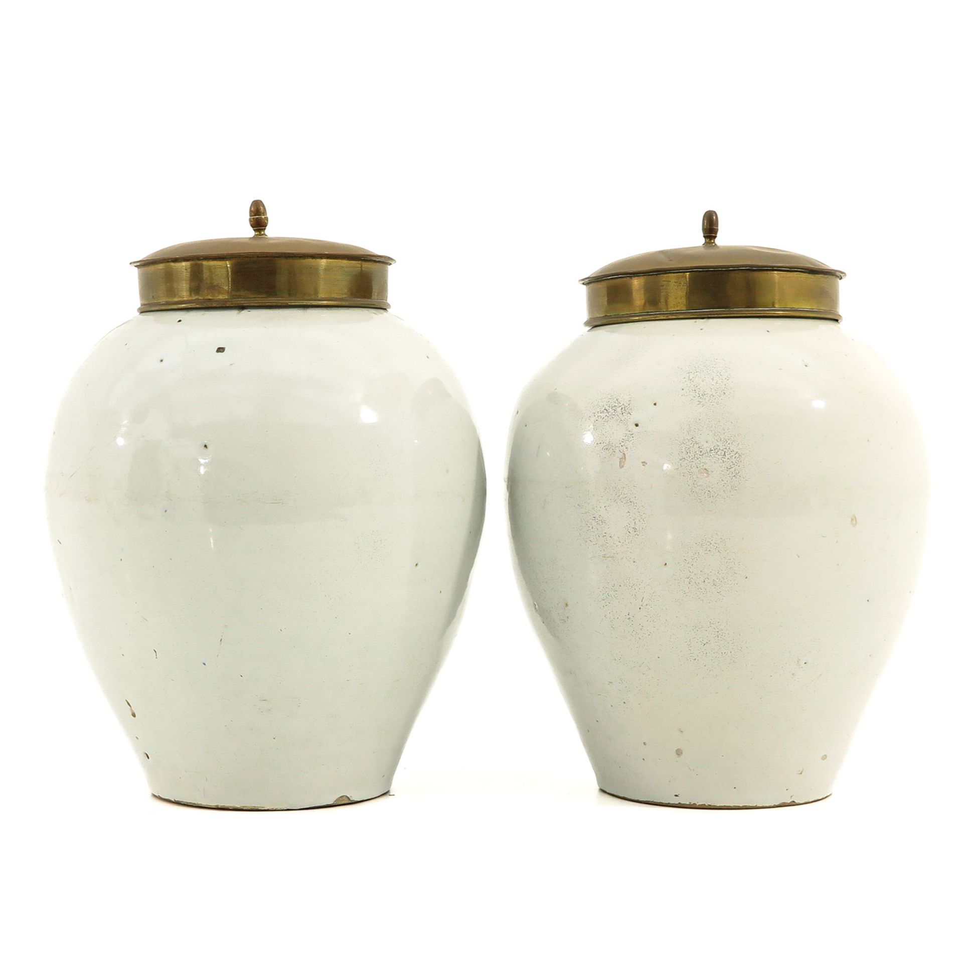 A Pair of Delft 18th Century Tobacco Jars - Bild 3 aus 9