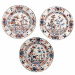 A Series of 3 Imari Plates