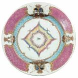 An Unusual Famille Rose Armorial Plate
