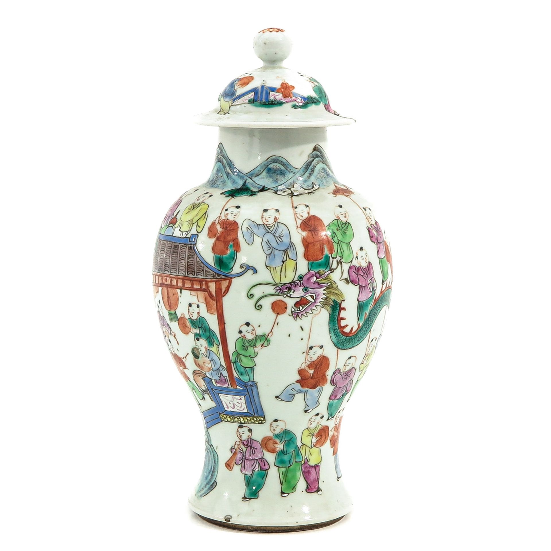 A Famille Rose Vase with Cover - Bild 3 aus 9