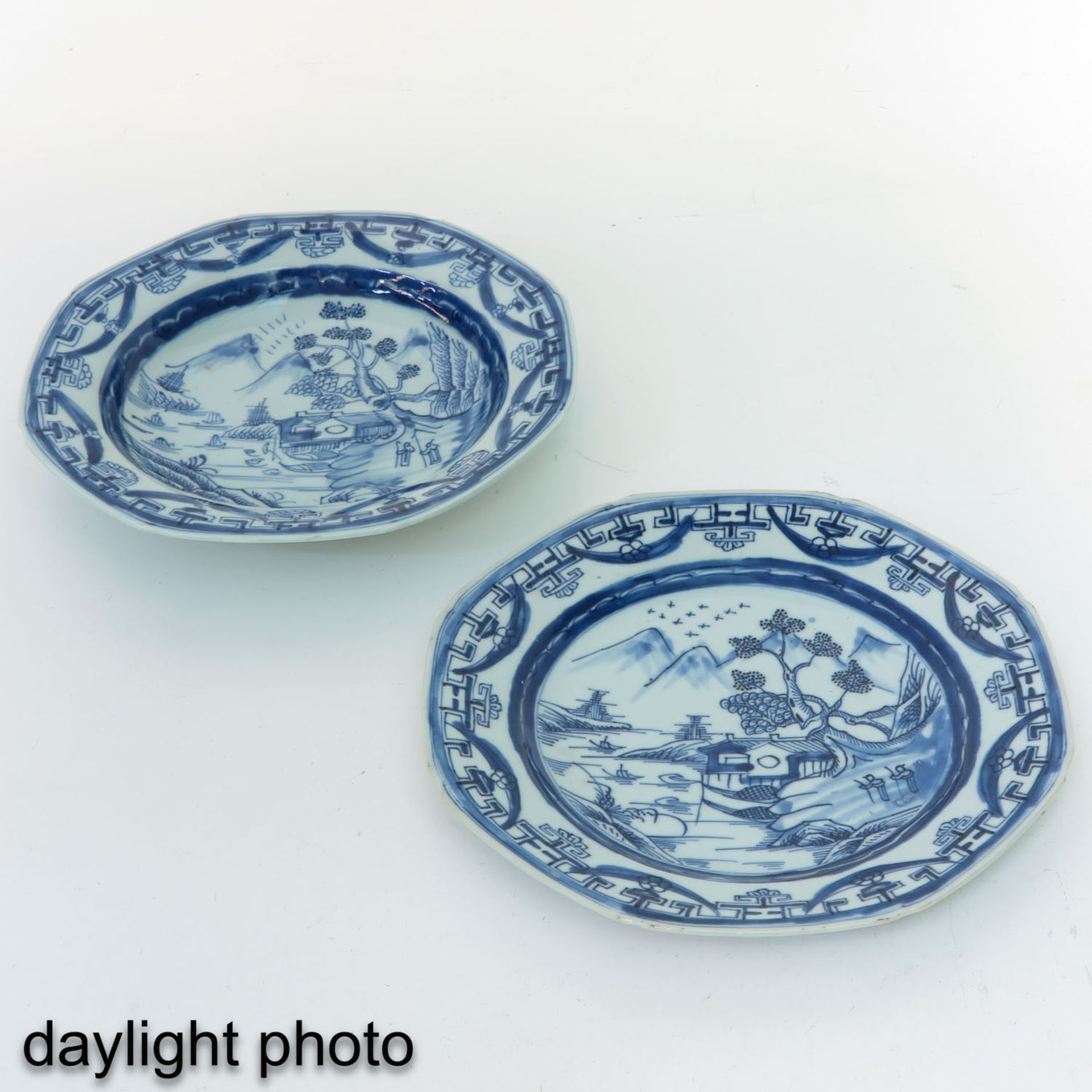 A Series of 12 Blue and White Plates - Bild 9 aus 10