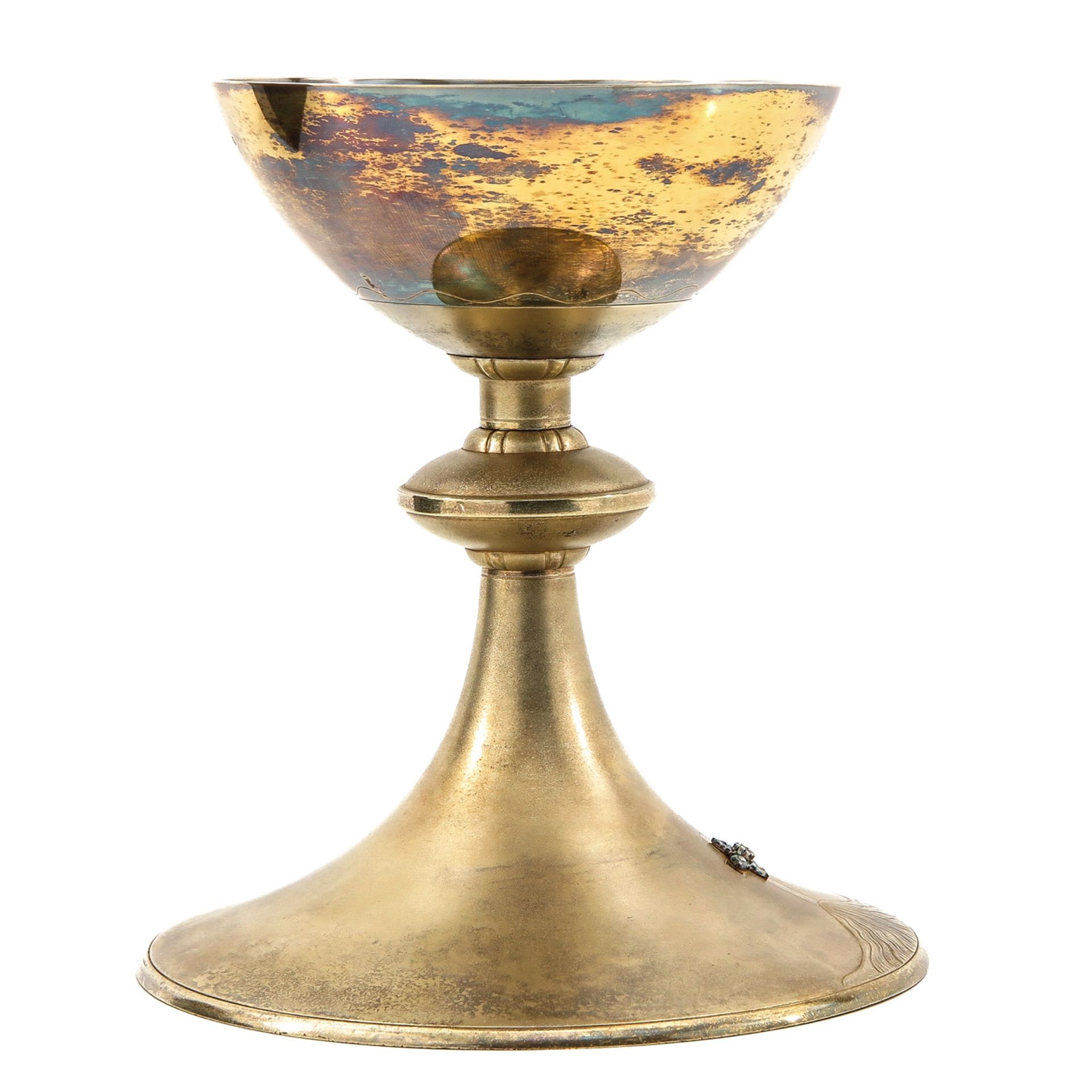 A Chalice with Silver Gilded Cuppa, Silver Paten - Bild 4 aus 10