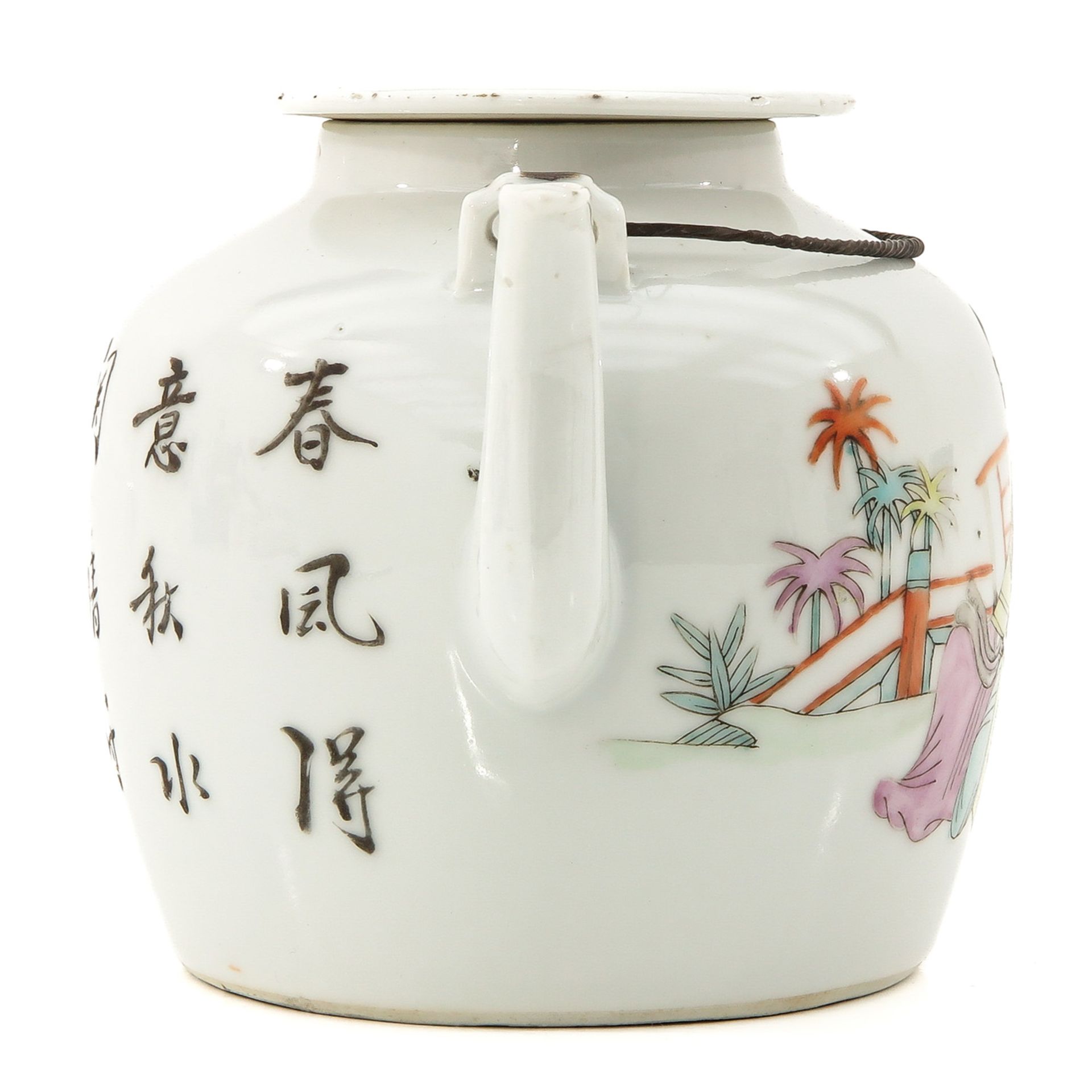 A Qianjiang Cai Famille Rose Teapot - Bild 4 aus 10