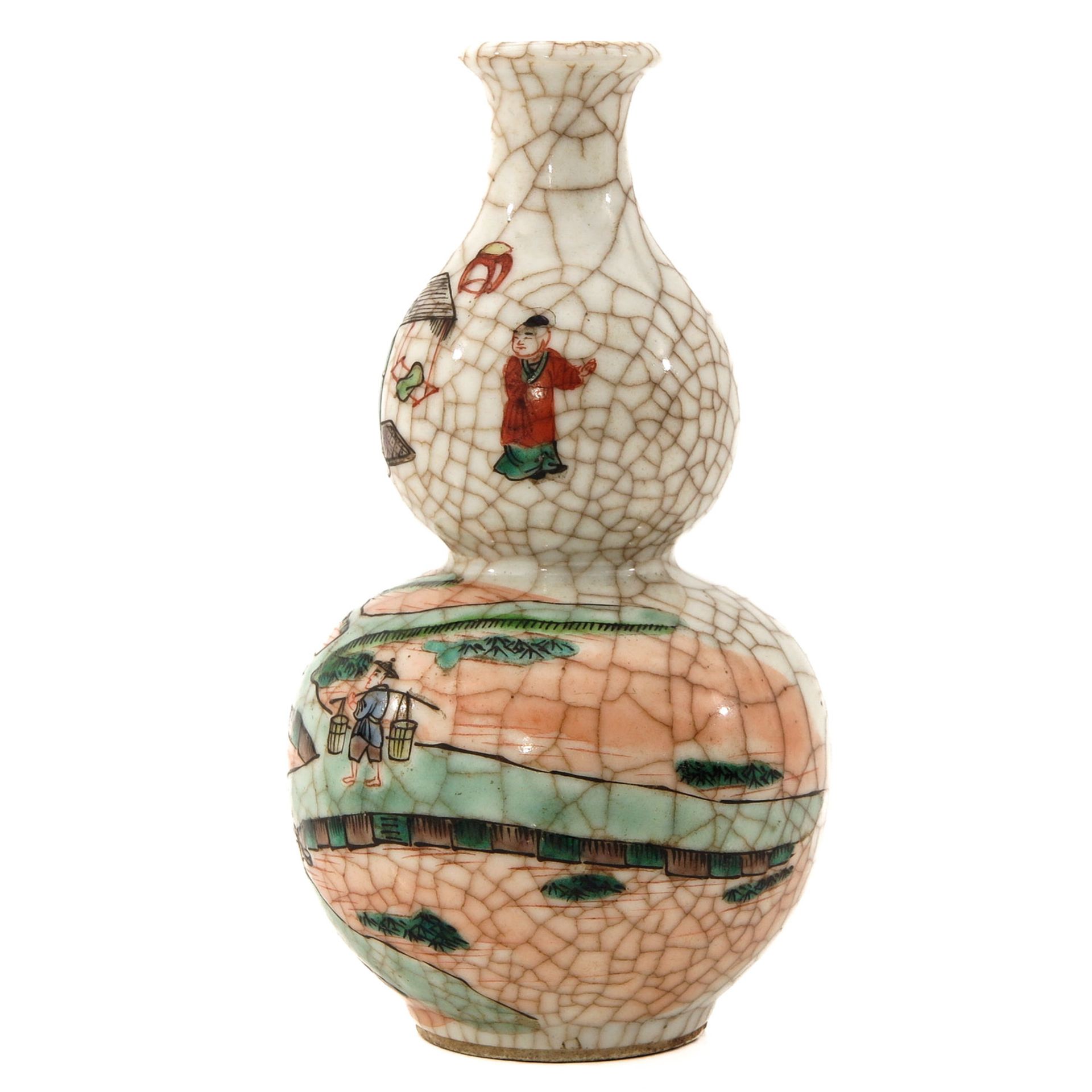 A Famille Verte Double Gourd Vase - Image 2 of 9