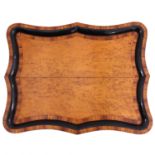 A Walnut Veneer Tray