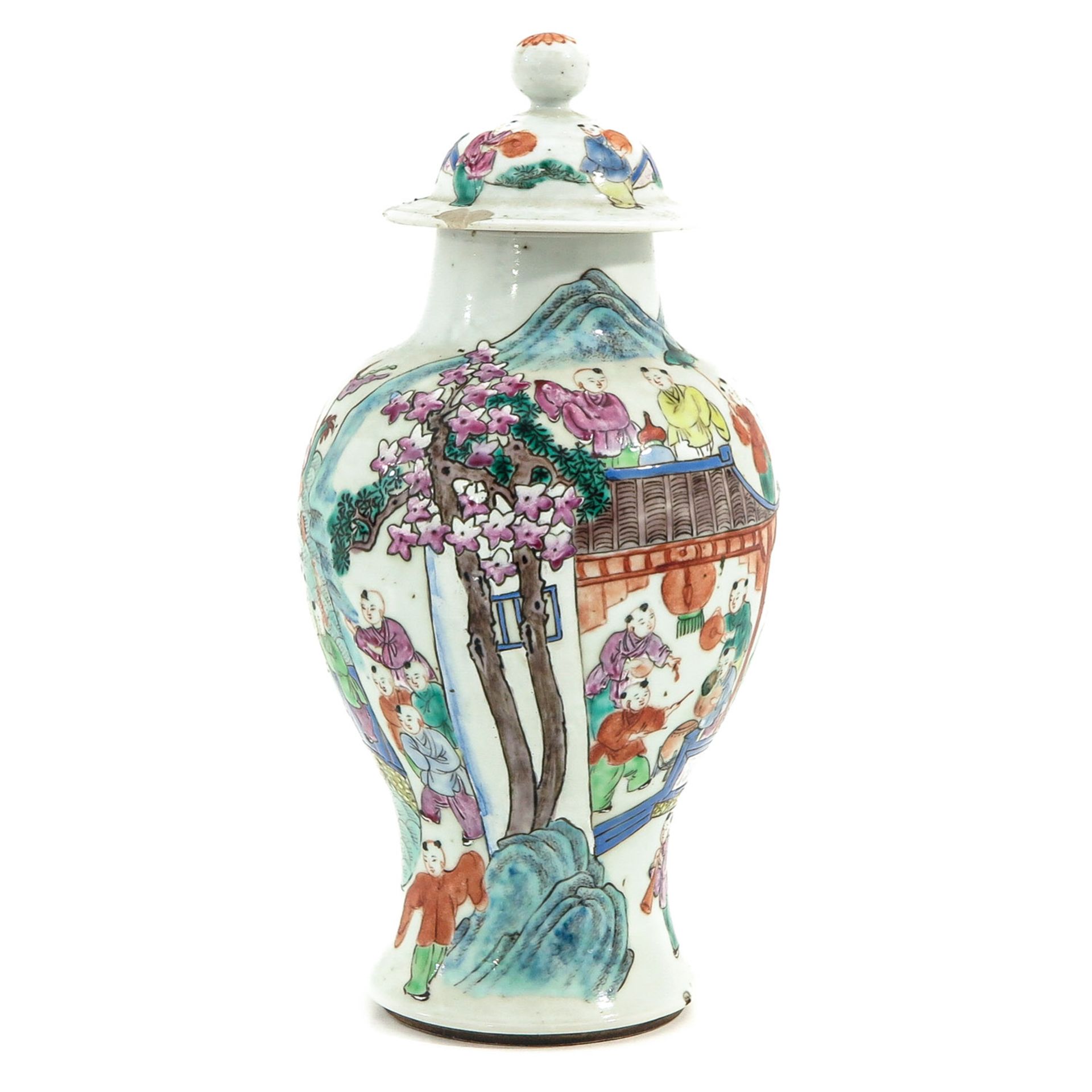 A Famille Rose Vase with Cover - Bild 2 aus 9