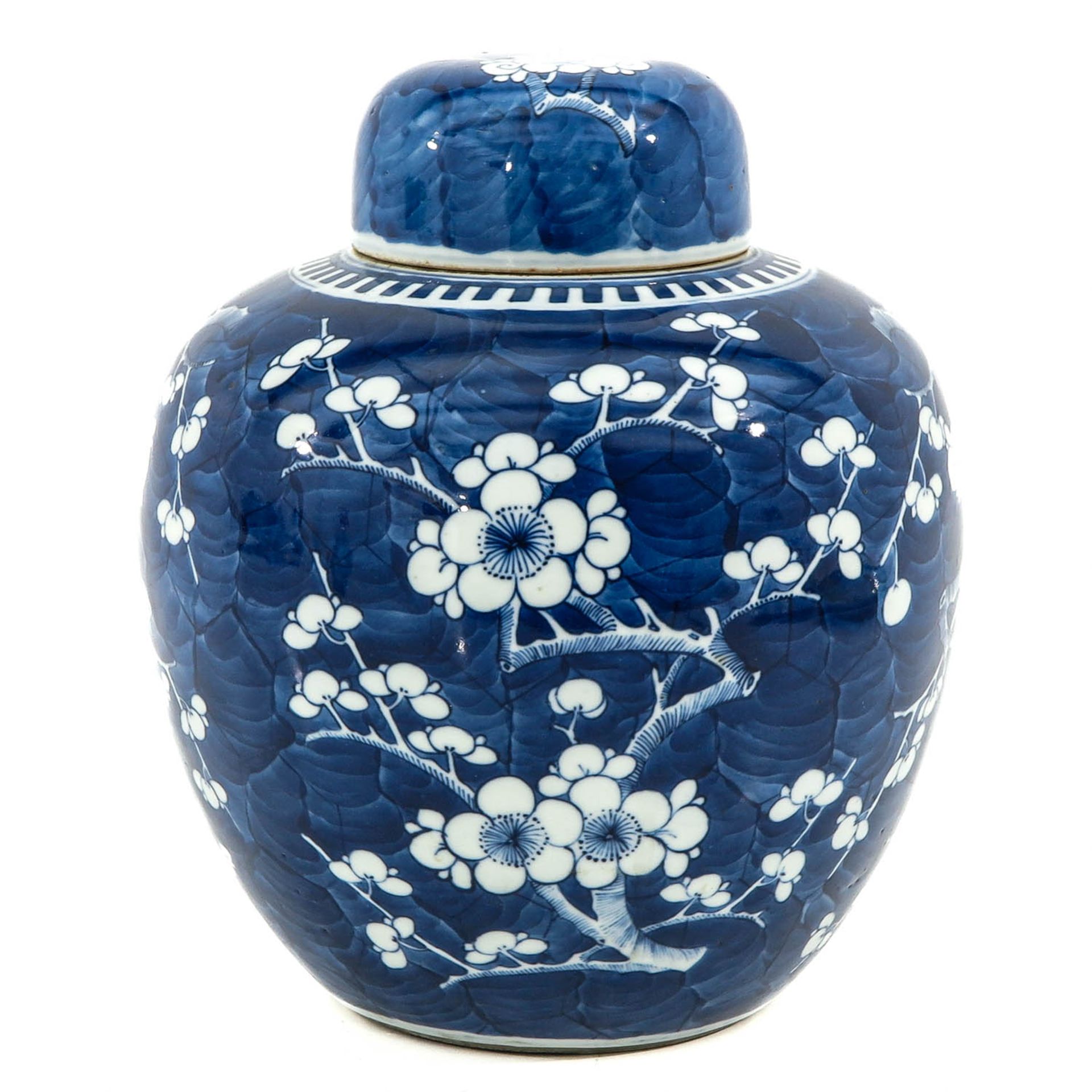 A BLue and White Ginger Jar