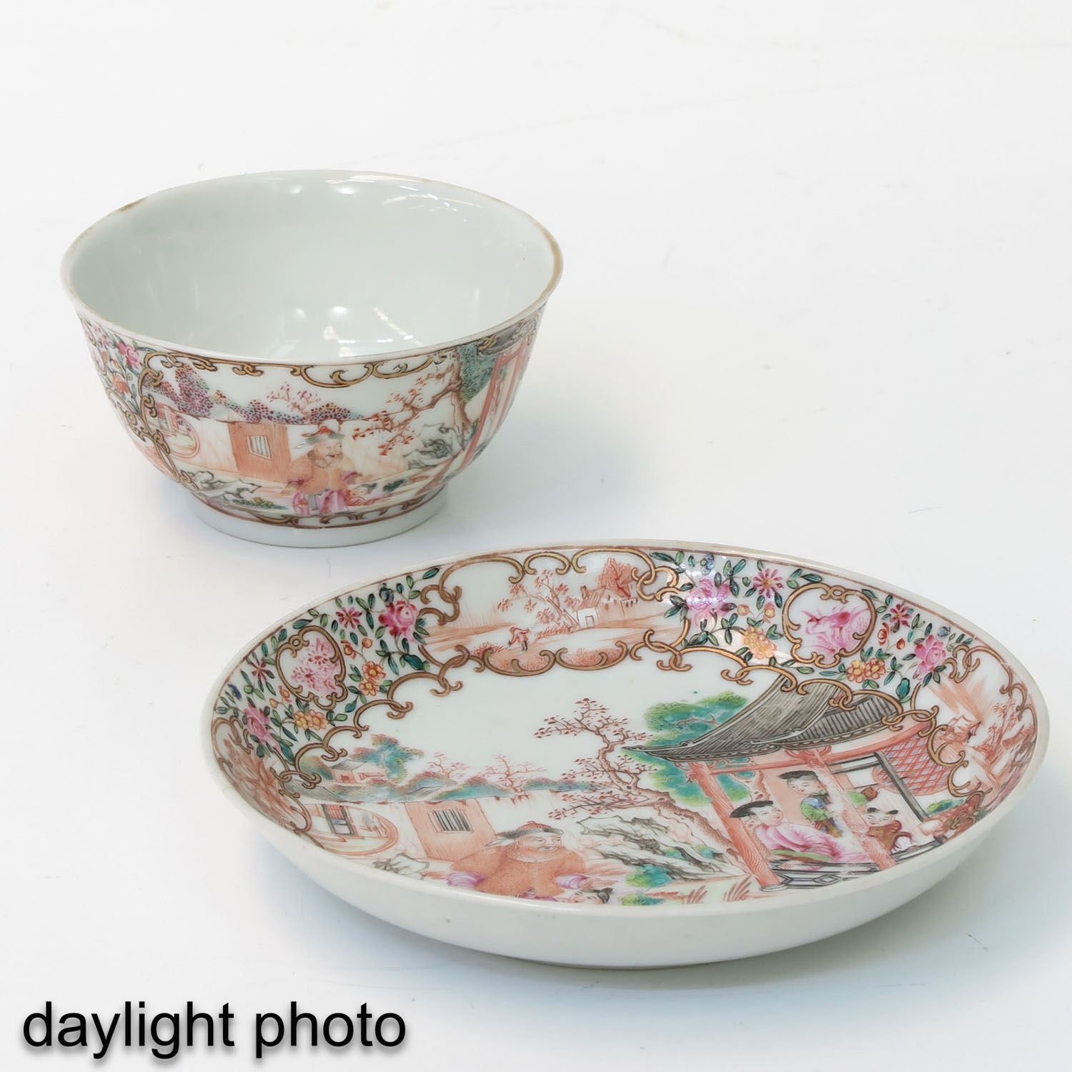 A Famille Rose Cup and Saucer - Image 7 of 10