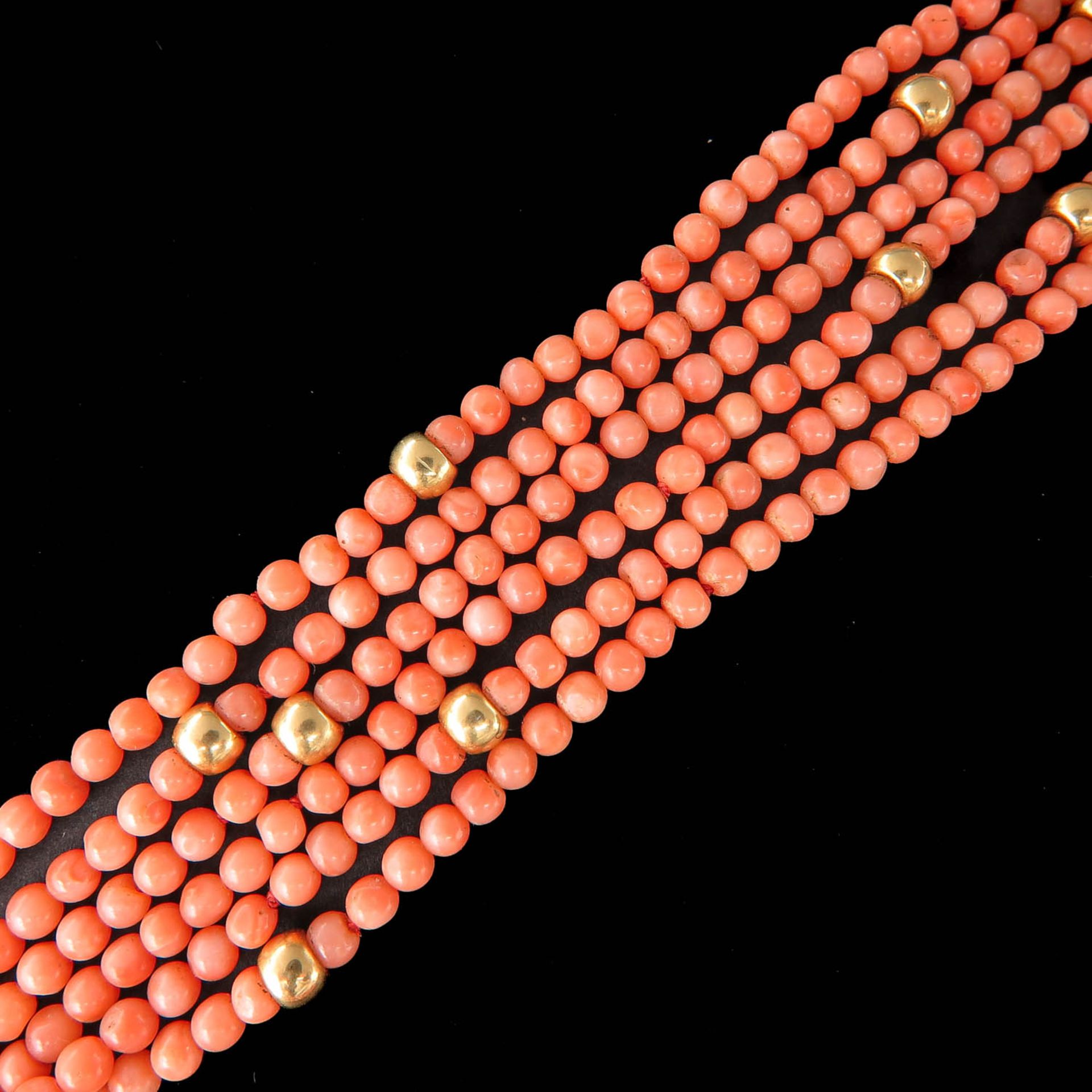 A 6 Strand Coral Necklace - Image 5 of 5