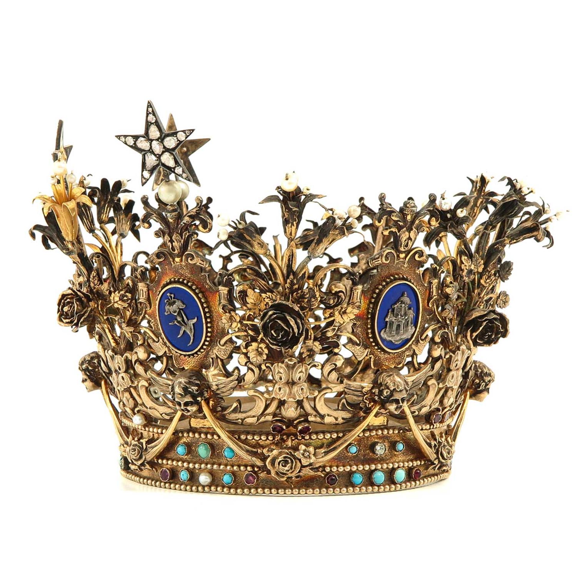 A Very Rare and Beautiful Silver and Diamond Crown - Bild 2 aus 10