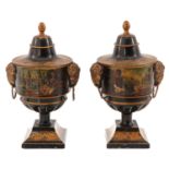 A Pair of 19th Century Chestnut Vases