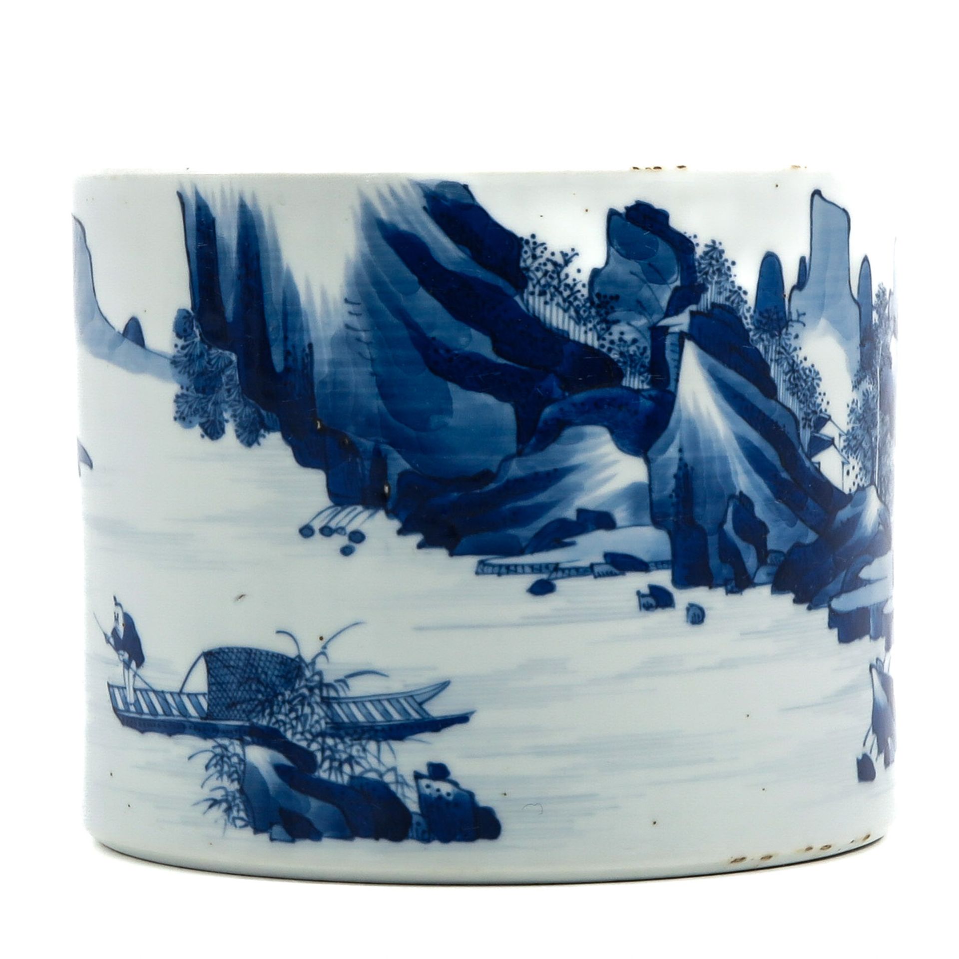 A Blue and White Brush Pot - Image 3 of 9