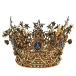 A Very Rare and Beautiful Silver and Diamond Crown