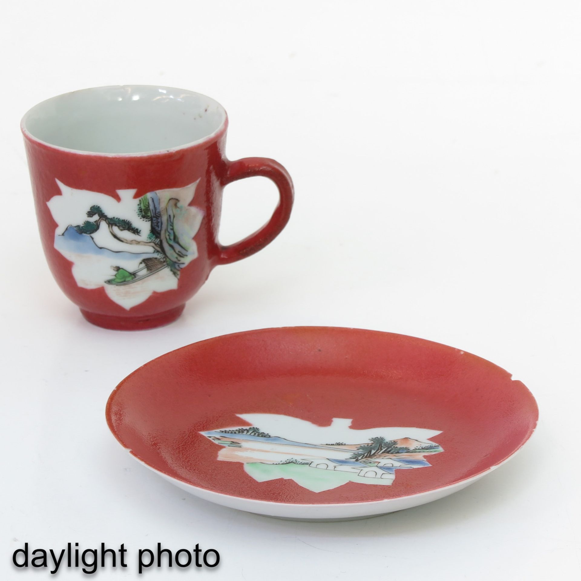 A Ruby Glaze Cup and Saucer - Image 7 of 9